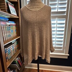 Cozy Taupe Knit Slouchy Sweater